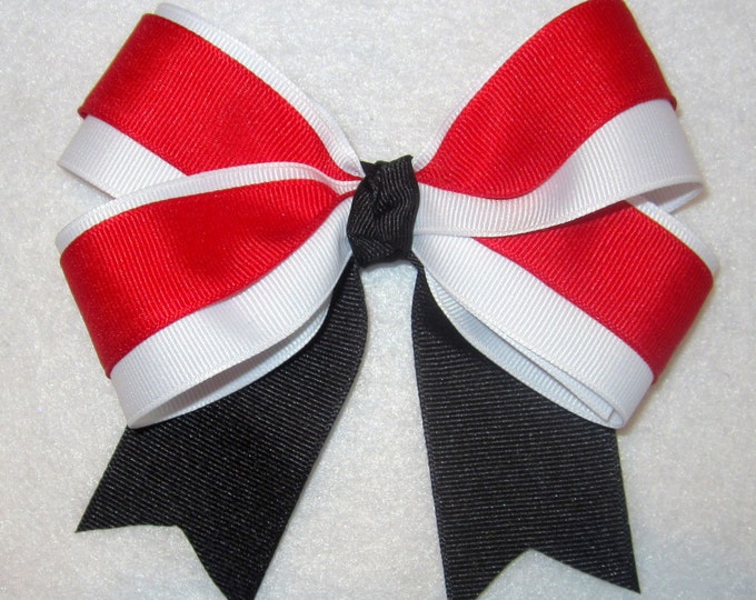 CHEER Bow Team Dance Wholesale Hair Bows You Choose your Colors 5 inch Big Hairbows Sports Show Football Cheerleader