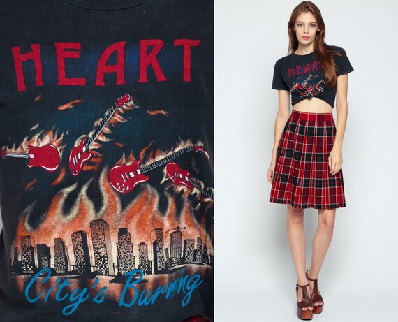 heart band t shirt womens