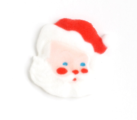 Santa Cupcake Topper, Santa Sugar Decoration, Christmas Sugar Decoration, Holiday Toppers (6) Il_570xn