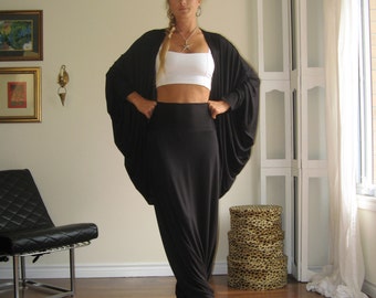 Womens Plus Size Long Loose Pants Maxi Drop Crotch Depth Urban Wide Leg Trousers Yoga (More Colours) XL - XXL Light Weight Rayon/Spandex