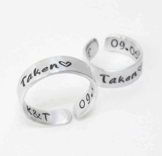 Personalized promise rings Customized by belvidesigns on Etsy