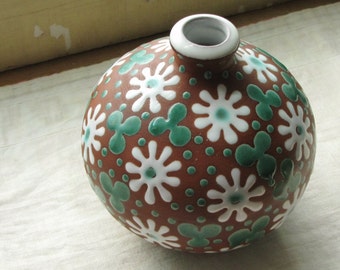 Mid Century Modern Danish Zeuthen Keramik Floral Pottery Vase