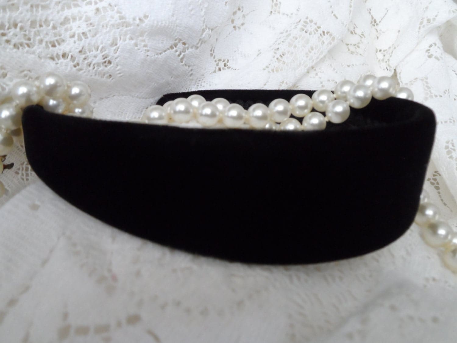 wide velvet headband