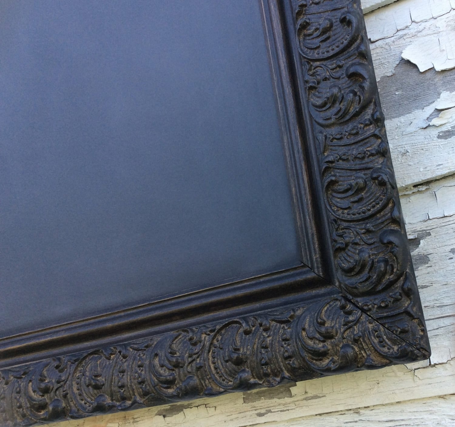 DECORATIVE VINTAGE CHALKBOARD For Sale Black Framed Chalkboard