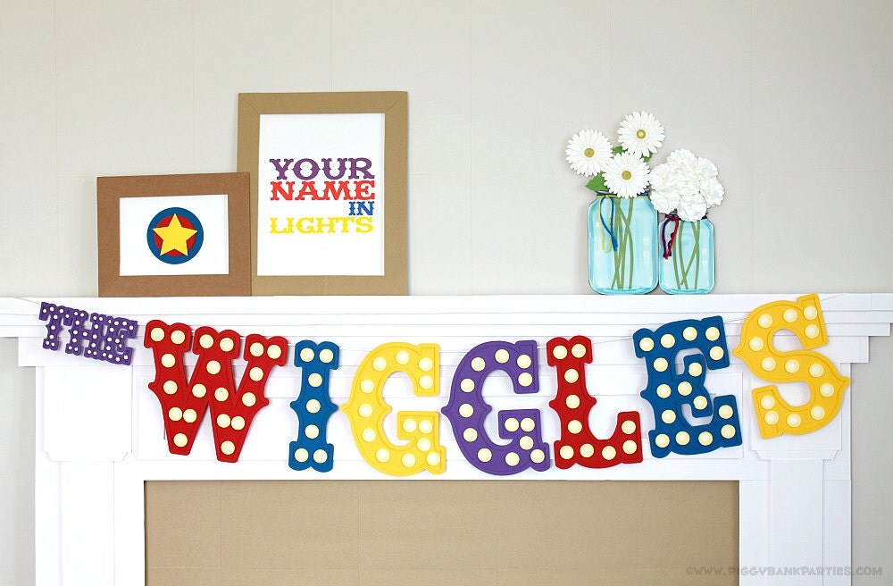 Marquee Letter Banner Handcrafted Custom by PiggyBankParties