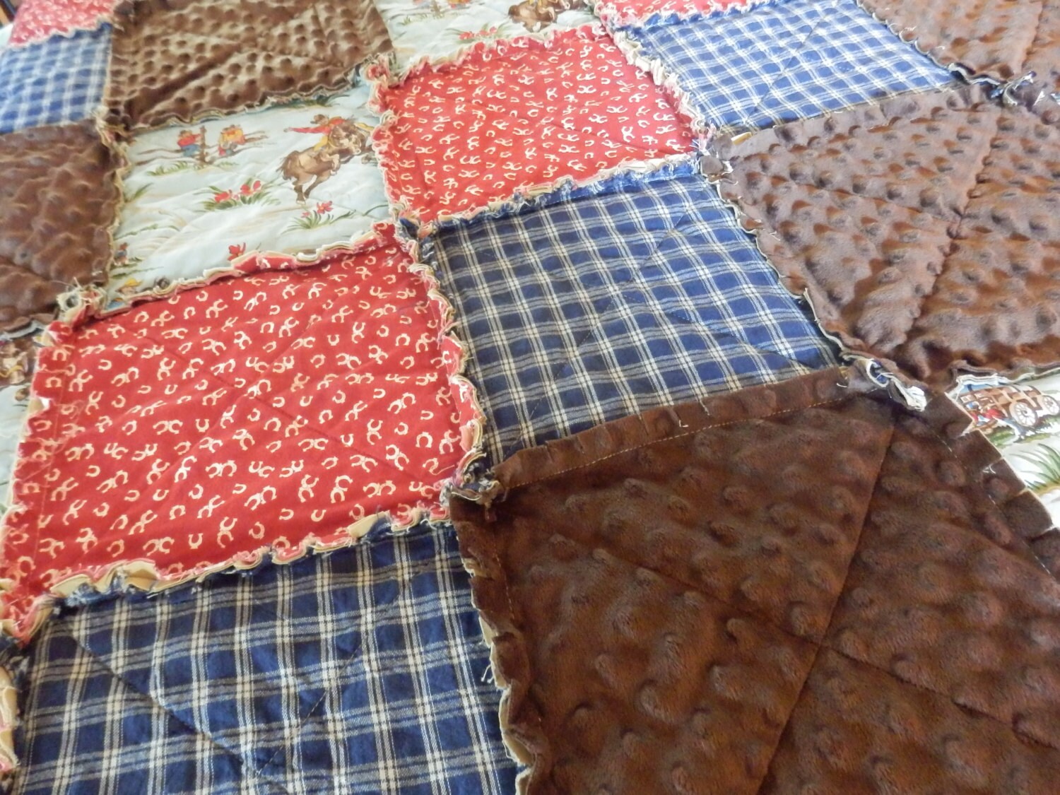 Twin Size Quilt Country Western Quilt by KristinsCountryHome