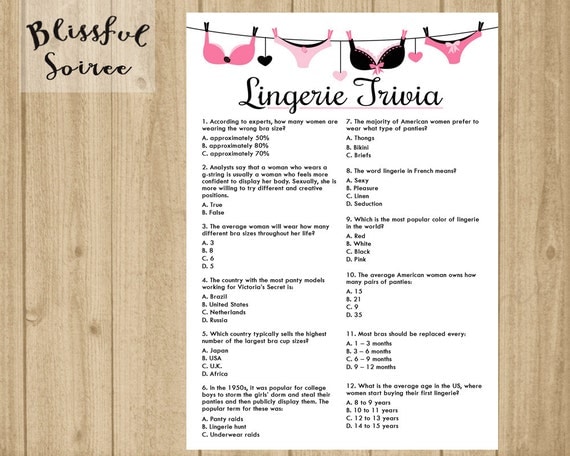 Lingerie Party Game 53