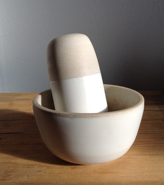 handmade mortar and pestle