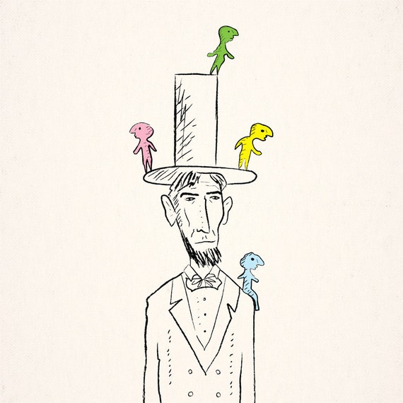 The things that lived on Lincoln - Limited Edition illustration Art Print by Oliver Lake