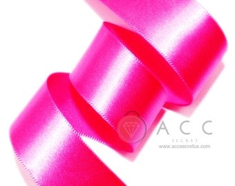 5Yards Magenta Single Faced Satin Ribbon - 5mm(2/8''), 10mm(3/8''), 15mm(5/8''), 25mm(1''), 40mm(1 1/2''), and 50mm(2'')