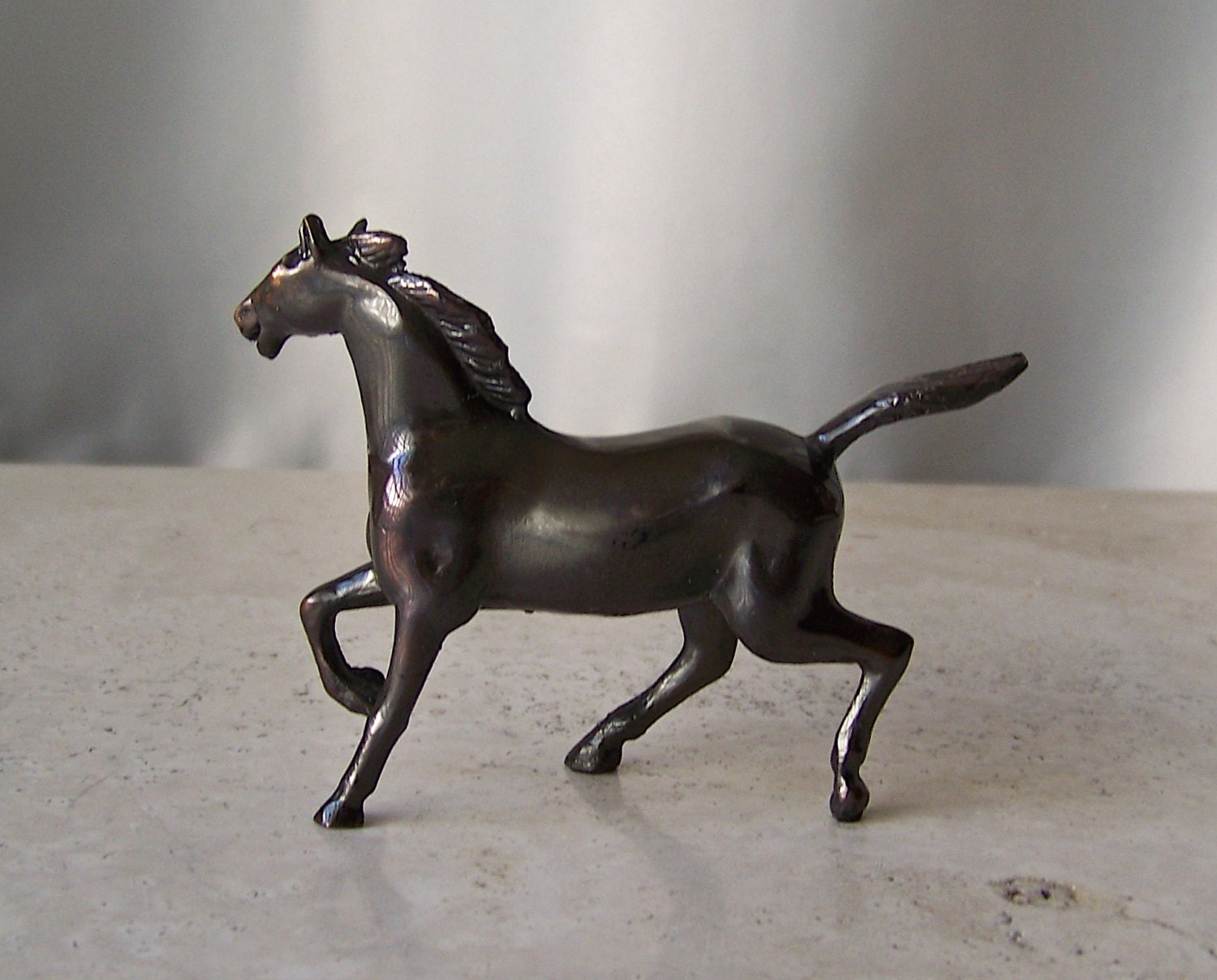 Vintage Bronze Horse Statue Miniature Horse Lover Collectible