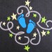 Twinkle twinkle adorn pregnant it's a boy embroidery swirl design 4x4, 5x7 and 6x10