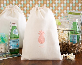 Pineapple Wedding Welcome Bag - Tropical Wedding Favors - Custom Wedding Welcome Bags - Beach Wedding Favors - Beach Welcome Bags