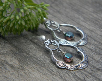Dangle earrings beaded jewelry handmade beaded earrings bohemian teardrop hoop earrings unique jewelry