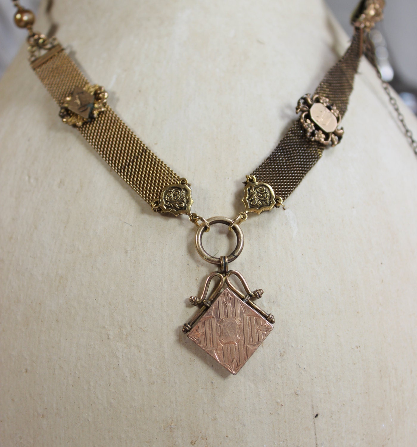 Legacy Watch Fob Pearl Necklace Gold Filled Antique Fobs and