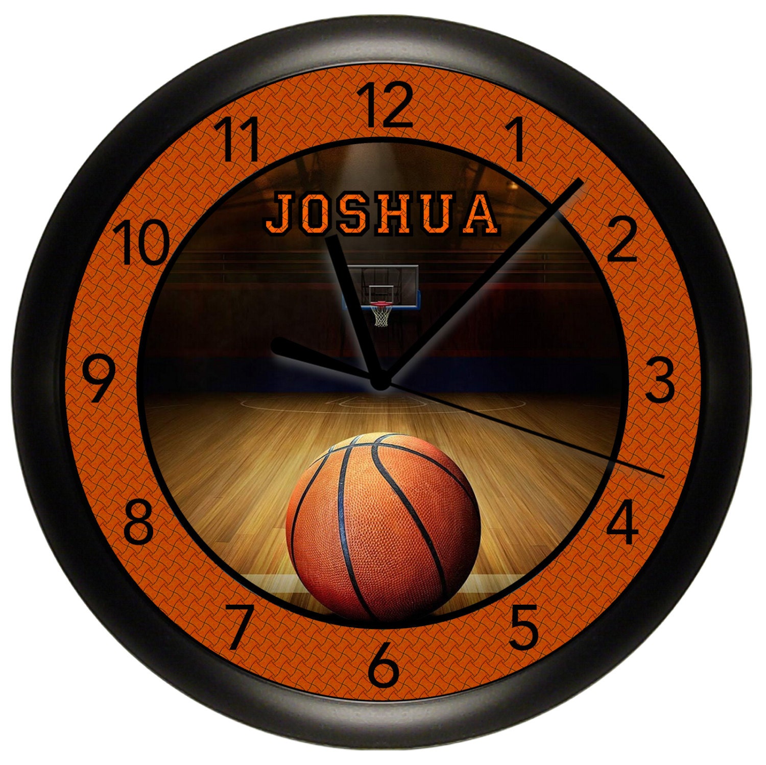 Personalized Basketball Wall Clock Sports Team 10 Inch Bedroom