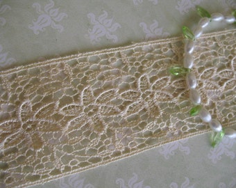 Vintage Crochet Ribbon Trim Cluny Lace - 2 yards
