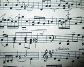 Music Lines Musical Notes Black White Cotton Fabric Fat Quarter or Custom Listing Music Lines Musical Notes Black White Cotton Fabric Fat Quarter or Custom Listing