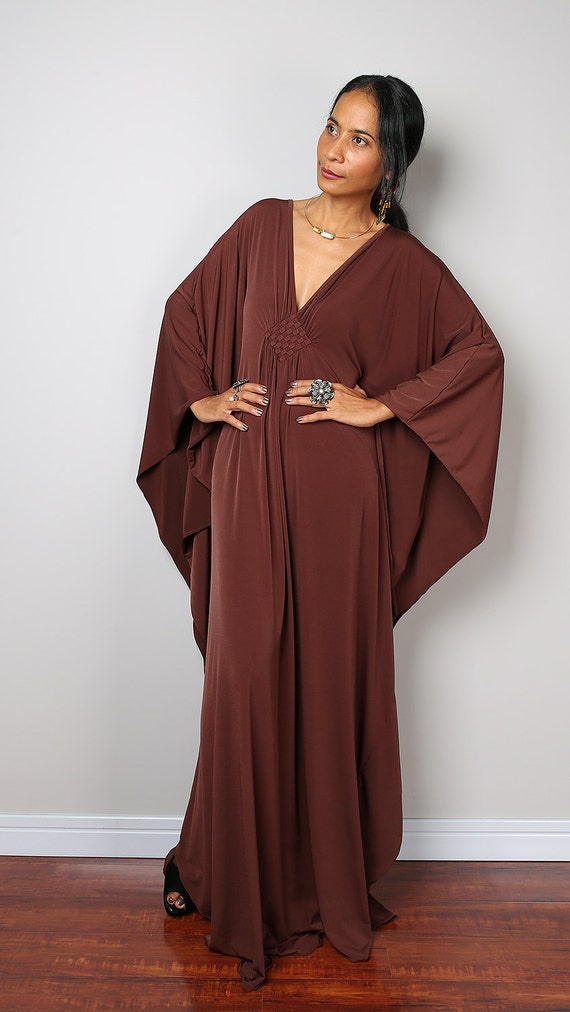 Kaftan Brown dress Kaftan dress Plus size dress Maxi