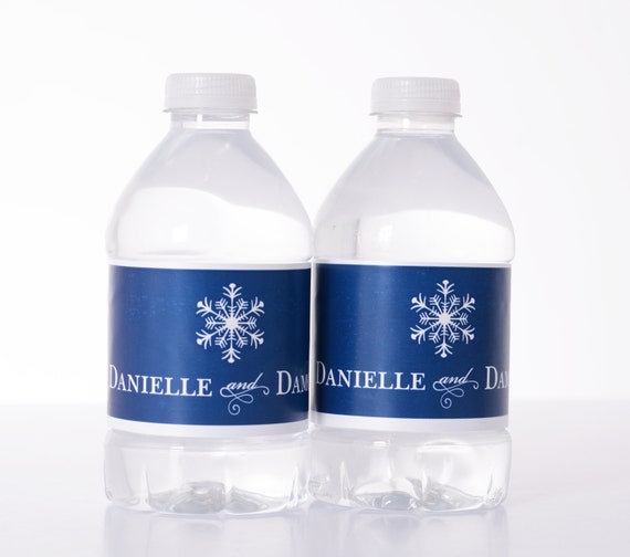 Winter Wedding Decor - 30 Wedding Water Bottle Labels - Water Bottle Labels for Weddings - Winter Theme - Winter Wedding Stickers - wdiW-191 Il_570xn