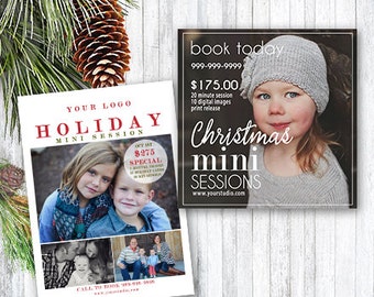 Christmas Mini Session Template - photography marketing template - mini session template - facebook marketing
