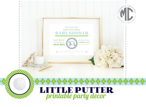 Little Putter Golf Digital Printable Party Collection -- Mirabelle Creations Il_570xn