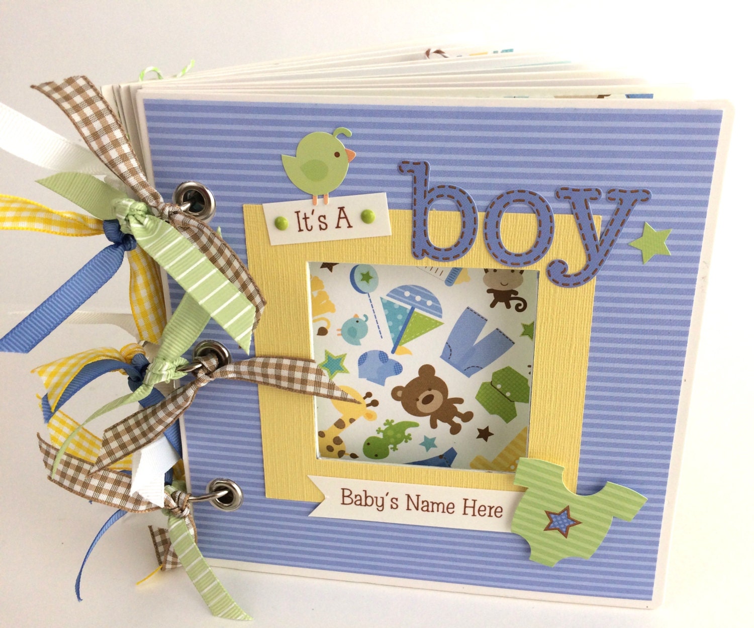 Baby Boy Scrapbook Mini Album Premade Personalized