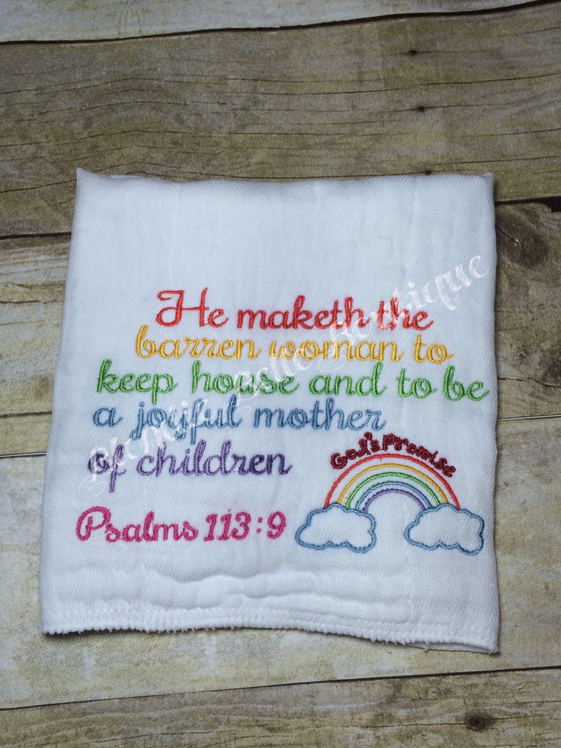Bible Verse Burp Cloth God's Promise Burp cloth Baby