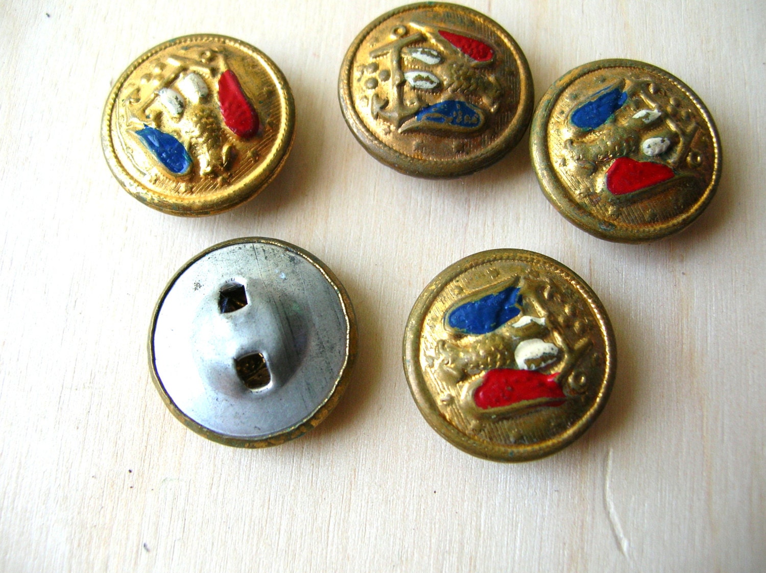 Sale Vintage Eagle Buttons Metal Military Buttons Vintage Military