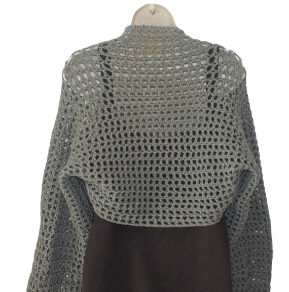 Gray Shrug Long Sleeve Shrug Long Sleeve Bolero Womens