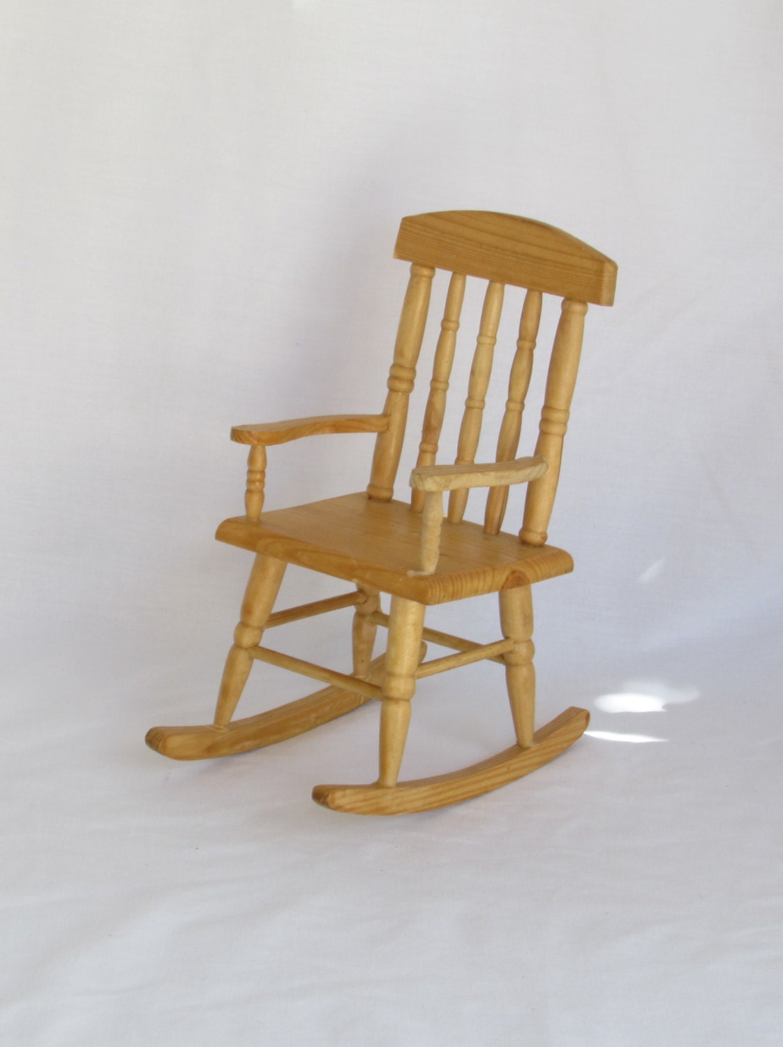 Wood Rocking Chair Doll Furniture Vintage Home Decor Haute Juice