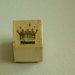 A Mini Wooden Rubber Stamp - Princess Crown