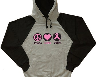 Adult Hoodie / Breast Cancer Awareness Month Pink Ribbon Sweatshirt