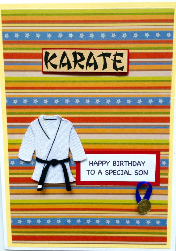 Items similar to Karate Card, Karate Instructor, Birthday, Thank You ...