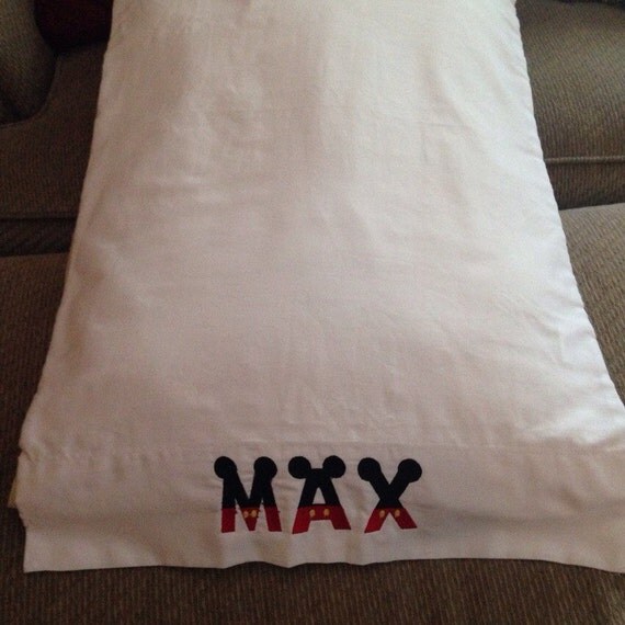 Items similar to Personalized embroidered name pillow case up to 6