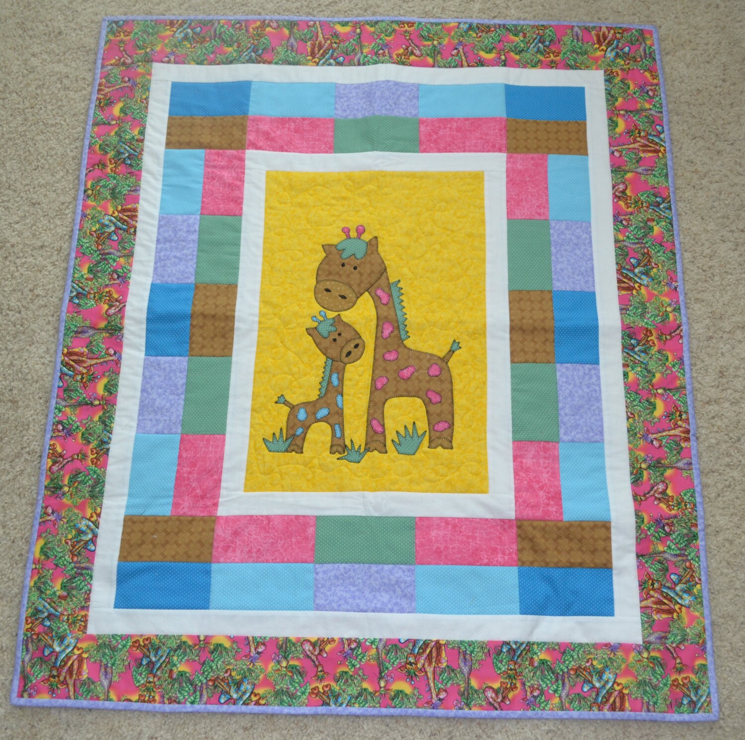 Reversible Baby Giraffe Quilt