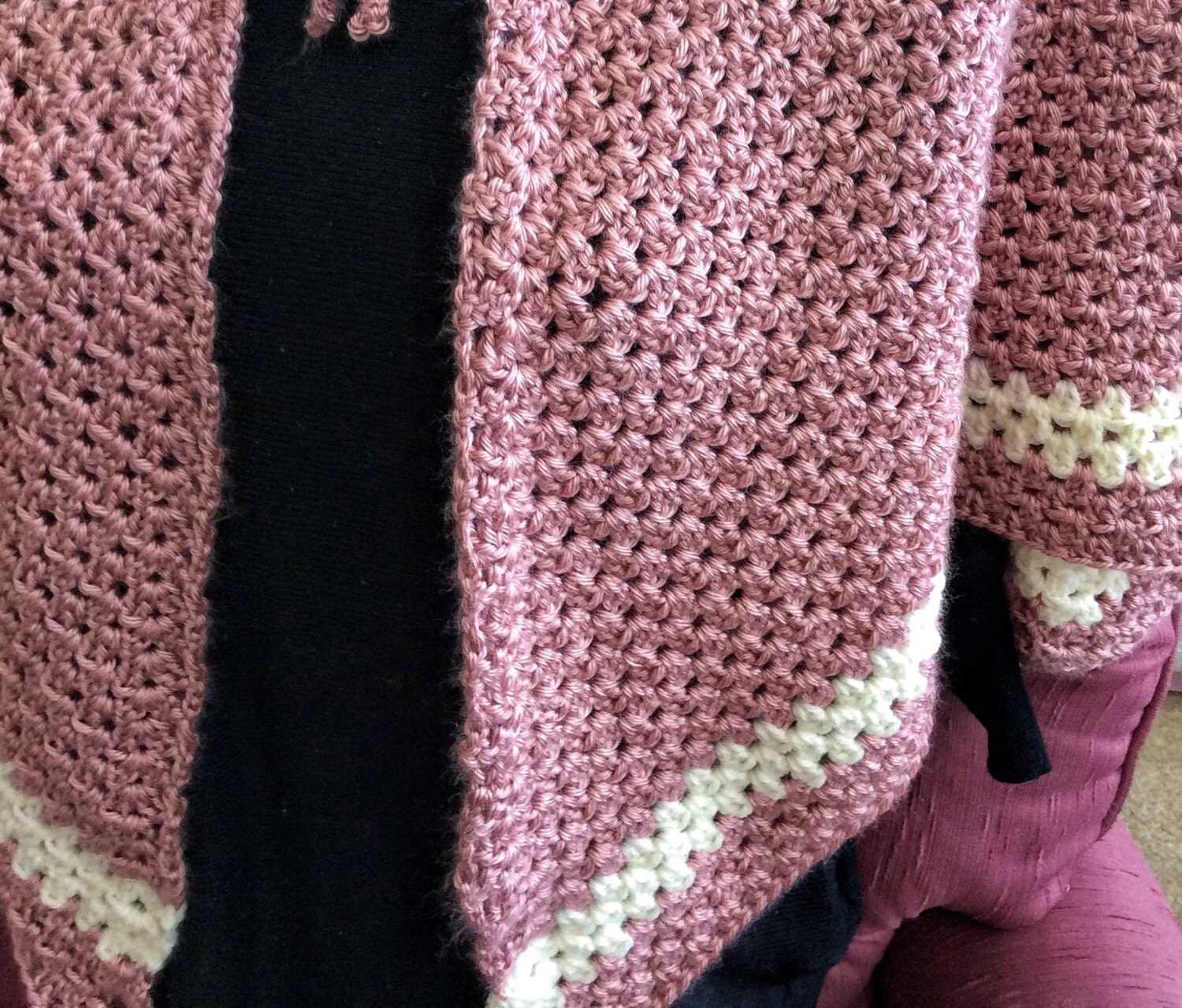 Shawlette Shoulder Wrap Shawl Elderly Rose Cream