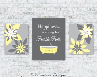 Yellow gray bathroom | Etsy Yellow gray bathroom | Etsy