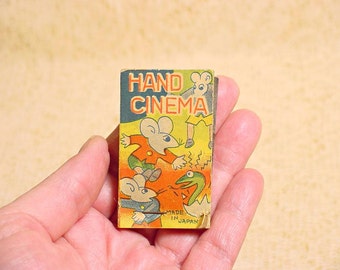 Animated Flip Book 1940s Collectible Moving Cartoon Book Titled "Hand Cinema" Rare And Unique