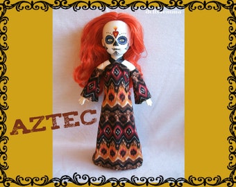 SALE = Living Dead Doll Clothes - AZTEC Handmade Voo Doo Gown - by dolls4emma