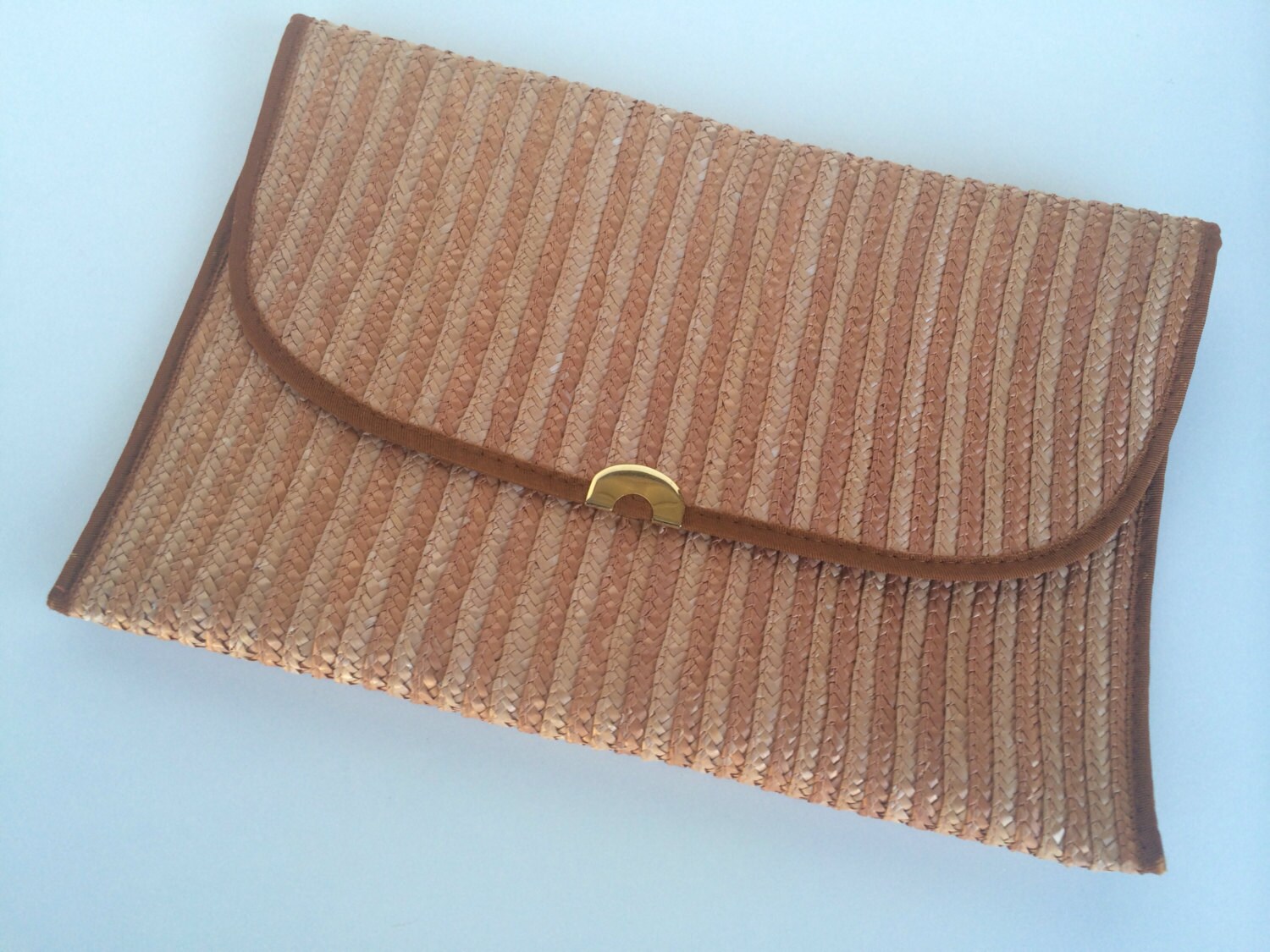 oversized straw clutch