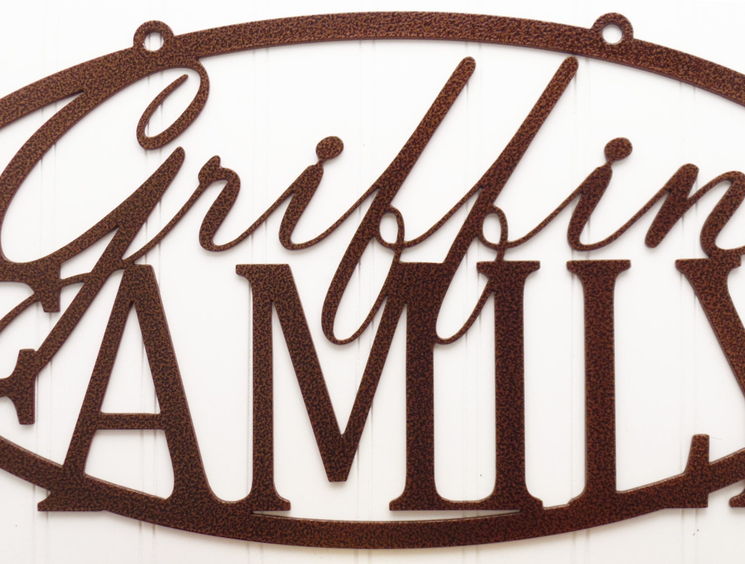 Custom Family Last Name Metal Sign Copper 20x10 Outdoor
