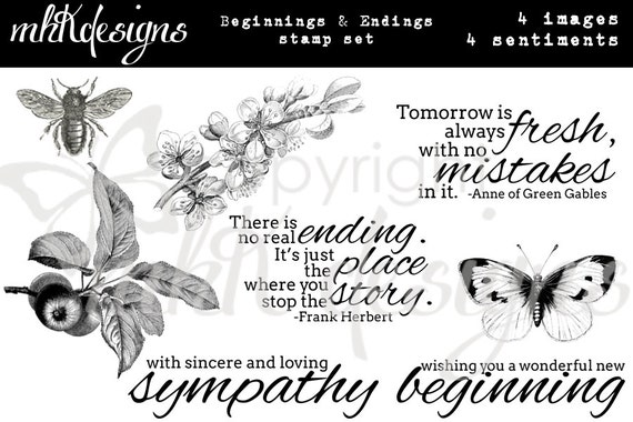 Beginnings & Endings Digital Stamp Set