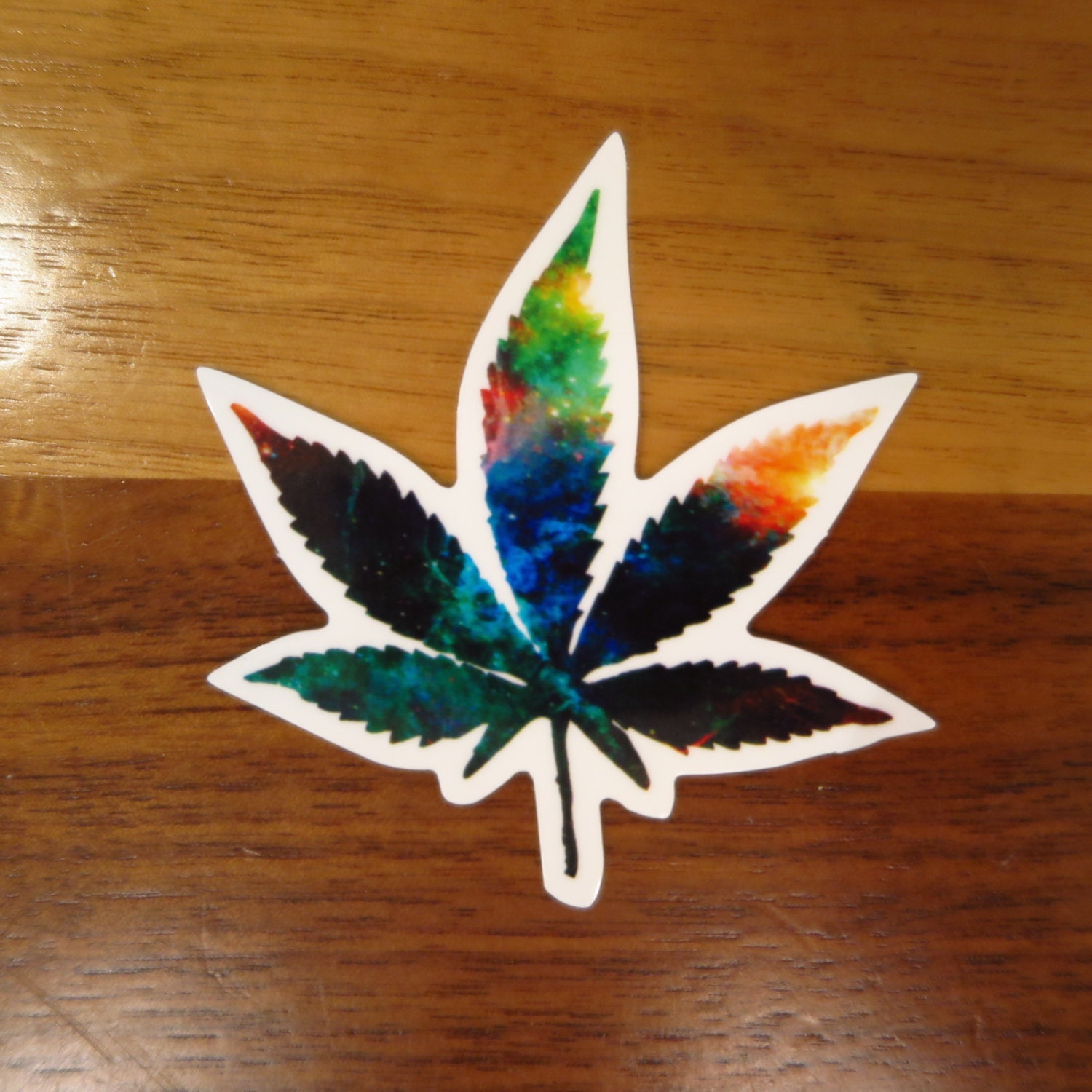 Marijuana Leaf Clear Sticker 100% Waterproof Vinyl by sTiCkALot