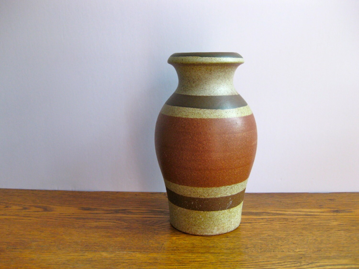 Vintage Tall Striped Vase Made in West Germany