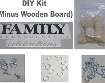 Family Birthday Board Kit, DIY Kit, DIY Crafts, Birthday Board Kit, Mother's Day Gifts, Crafts, Family Birthdays, Mothers Day, No Board