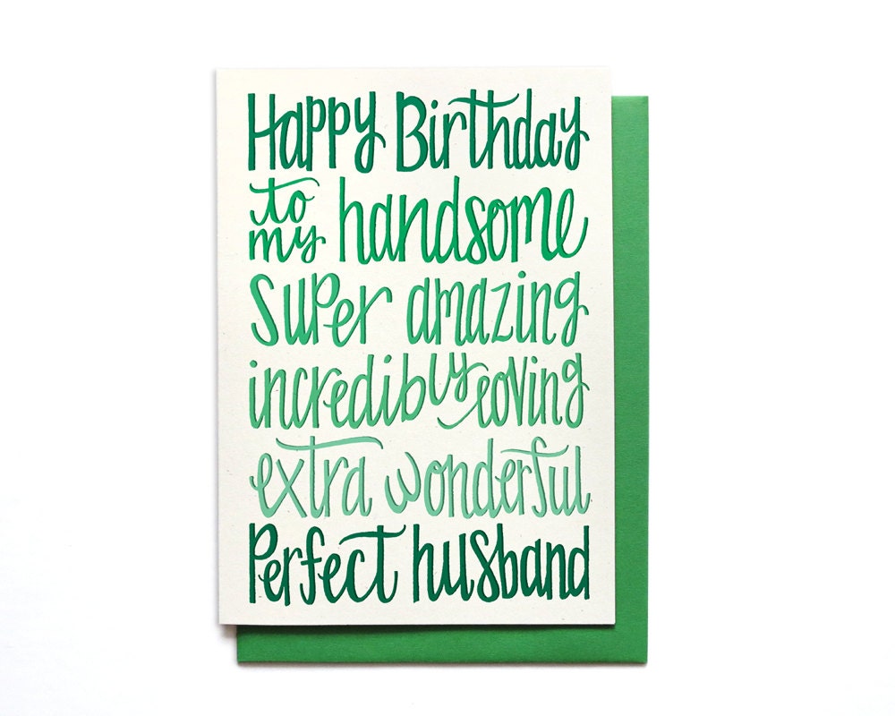 Husband Birthday Card Happy Birthday to my Handsome