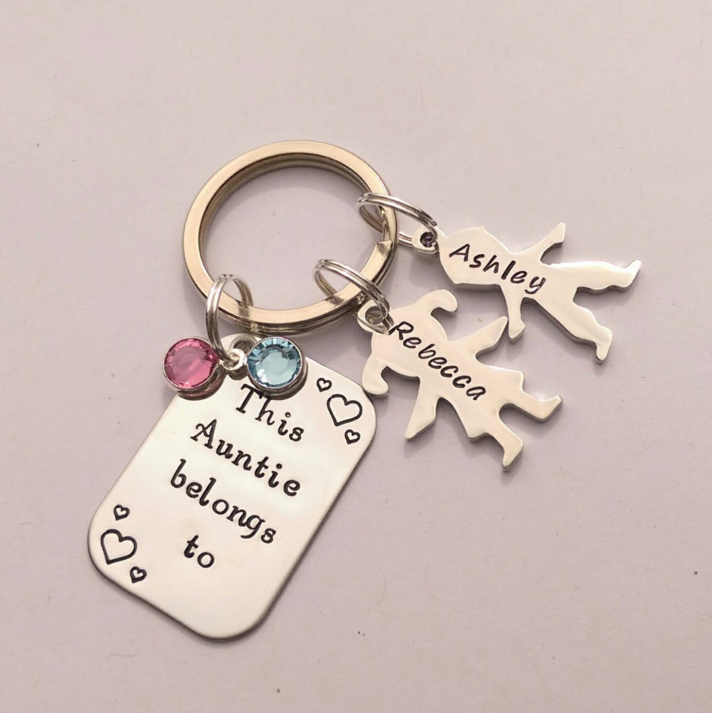 Personalised Auntie gift - personalized Auntie keychain gift - This Aunt Auntie belongs to - personalised Auntie keyring gift