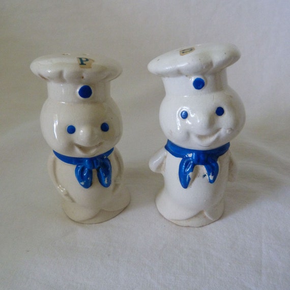 Vintage Pillsbury Doughboy Salt & Pepper Shakers by ThingsofOld