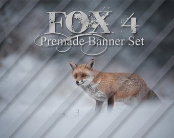 Shop banner - Shop banner Set - Etsy shop banner set - Graphic banners - Banners - "Fox 4"
